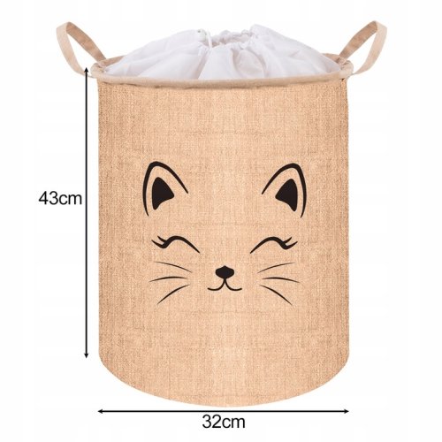 Kruzzel 24727 Koš na hračky 35 l s potiskem, béžová