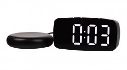 Verk 27443 LED Digitální vibrační budík s teploměrem, černý
