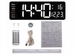 Verk 27453 Multifunkční nástěnné digitální hodiny s teploměrem černé
