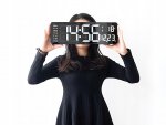 Verk 27453 Multifunkční nástěnné digitální hodiny s teploměrem černé
