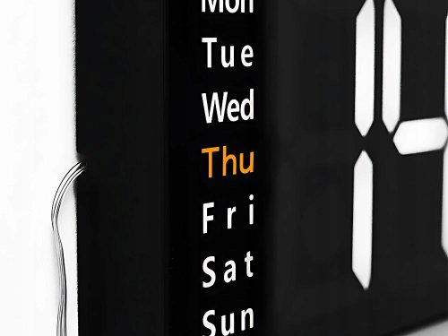 Verk 27453 Multifunkční nástěnné digitální hodiny s teploměrem černé