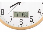 Verk 27457 Analógové nástenné hodiny s kalendárom, 30 cm, hnedé