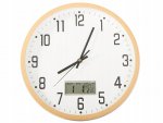 Verk 27457 Analógové nástenné hodiny s kalendárom, 30 cm, hnedé