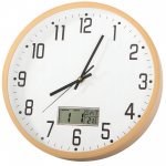 Verk 27457 Analógové nástenné hodiny s kalendárom, 30 cm, hnedé