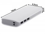 Verk 06348 Powerbanka 10 00 0mAh 3x USB, USB kabel + LED svítilna 