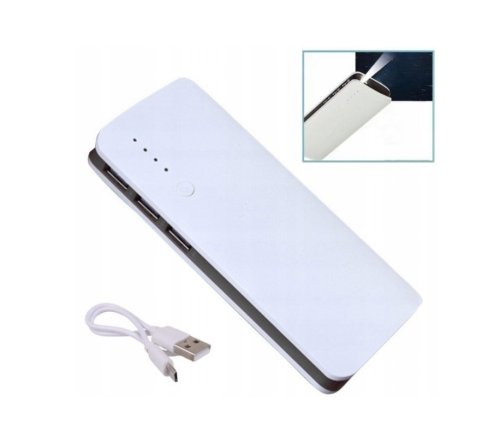 Verk 06348 PowerBank 10 00 0MAH 3x USB, kábel USB + LED baterka