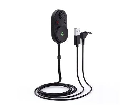 Verk 10141 Transmitter FM Bluetooth BT62, 2v1, USB A, Jack 3,5mm, černý