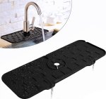 Pronett XJ5540 Silikonový odkapávač na dřez 37 cm, černá