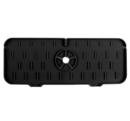 Pronett XJ5540 Silikonový odkapávač na dřez 37 cm, černá
