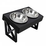 Pronett XJ5538 Nastaviteľná misa pre domáce zvieratá 44 x 26 x 27,5 cm, čierna