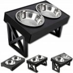 Pronett XJ5538 Nastaviteľná misa pre domáce zvieratá 44 x 26 x 27,5 cm, čierna