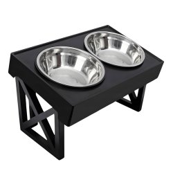 Pronett XJ5538 Nastavitelná miska pro domácí mazlíčky 44 x 26 x 27,5 cm, černá