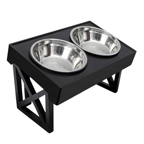 Pronett XJ5538 Nastaviteľná misa pre domáce zvieratá 44 x 26 x 27,5 cm, čierna