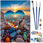 Pronett XJ5578 Malování podle čísel - srdce 40 x 50 cm