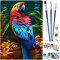 Pronett XJ5577 Maľba podľa čísel - papagáj 40 x 50 cm