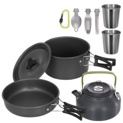 Verk 14463 Kempingová sada nádobí pro dva černá