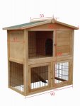 Malatec 1102 Králíkárna s výbehom 101x90x53cm