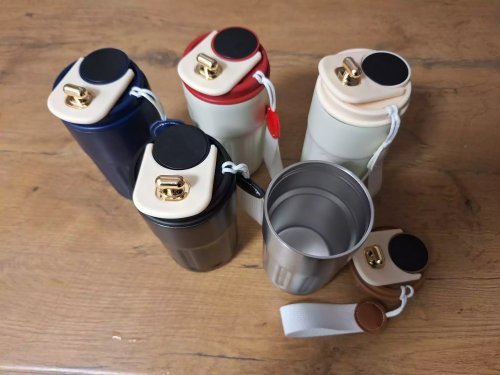 AFF 4211 Termohrnek LCD Coffee 450 ml, modrý