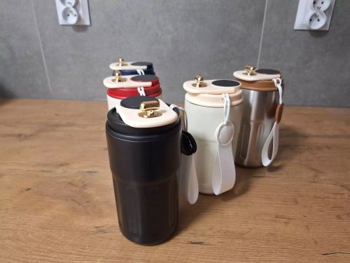 AFF 4211 Termohrnek LCD Coffee 450 ml, modrý