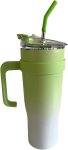 Pronett XJ5556 Termohrnček s uchom a slamkou, nerez, 1200 ml, ombre čierny