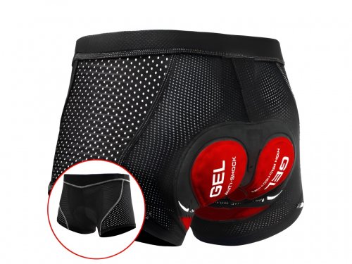GGV Cyklistické boxerky s gélovou vložkou veľkosť. XXXL, čierna a modrá