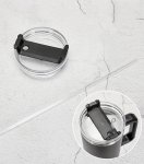 Pronett XJ5555 Termohrnek s uchem a brčkem, nerez, 1200 ml, černý