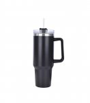 Pronett XJ5555 Termohrnek s uchem a brčkem, nerez, 1200 ml, bílý