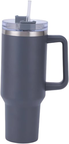 Pronett XJ5555 Termohrnček s držadlom a slamkou, nerez, 1200 ml, biely