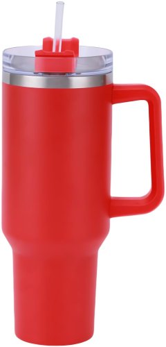 Pronett XJ5555 Termohrnček s držadlom a slamkou, nerez, 1200 ml, biely