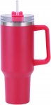 Pronett XJ5555 Termohrnek s uchem a brčkem, nerez, 1200 ml, modrý
