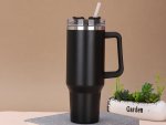 Pronett XJ5555 Termohrnek s uchem a brčkem, nerez, 1200 ml, modrý