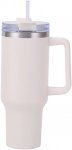 Pronett XJ5555 Termohrnek s uchem a brčkem, nerez, 1200 ml, modrý