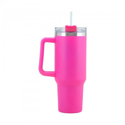 Pronett XJ5555 Termohrnek s uchem a brčkem, nerez, 1200 ml, modrý