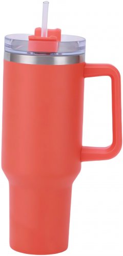 Pronett XJ5555 Termohrnek s uchem a brčkem, nerez, 1200 ml, modrý