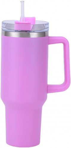 Pronett XJ5555 Termohrnek s uchem a brčkem, nerez, 1200 ml, modrý