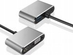 Verk 06344 Převodník USB-C na HDMI 4k, VGA rozbočovač USB 3.0 USB-C 