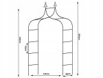 Verk 27282 Zahradní oblouk 265 x 135 x 38 cm