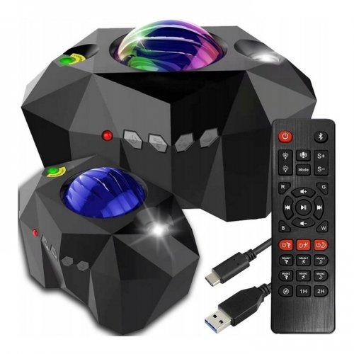 Foxter 3202 Projektor nočnej oblohy a polárnej žiary so zvukmi, Bluetooth, čierny
