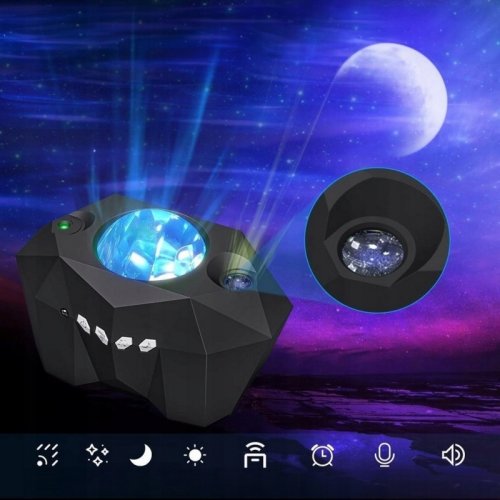 Foxter 3202 Projektor nočnej oblohy a polárnej žiary so zvukmi, Bluetooth, čierny