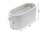 Verk 24342 Organizér na kosmetiku se zrcadlem USB LED růžový