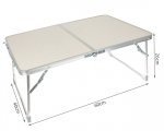 Trizand 23428 Skladací kempingový stôl 60 x 40 cm béžový