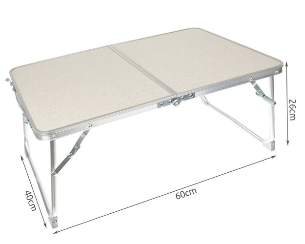 Trizand 23428 Skladací kempingový stôl 60 x 40 cm béžový