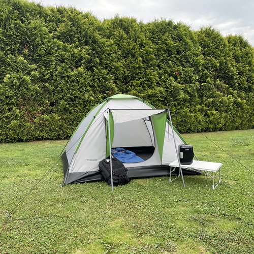Trizand 23428 Skladací kempingový stôl 60 x 40 cm béžový
