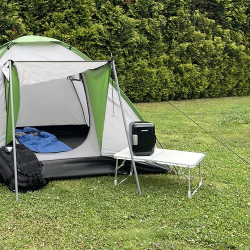 Trizand 23428 Skladací kempingový stôl 60 x 40 cm béžový