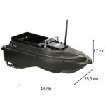 KIK KX3307 RC Zakrmovací zavážecí rybářská loď 12000mAh, 500m černá