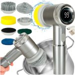 KIK KX3295 Elektrický čistící kartáč s LED 5 v 1, šedý