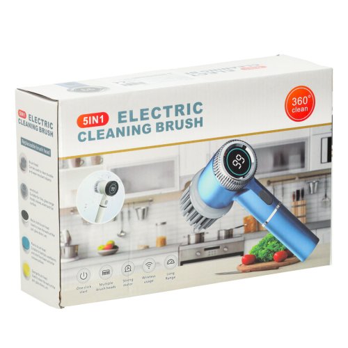 KIK KX3295 Elektrický čistící kartáč s LED 5 v 1, šedý