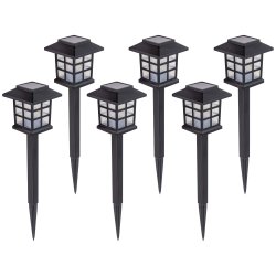 Gardlov 25421 Zahradní solární lampy, 37 cm, IP44, 6 ks