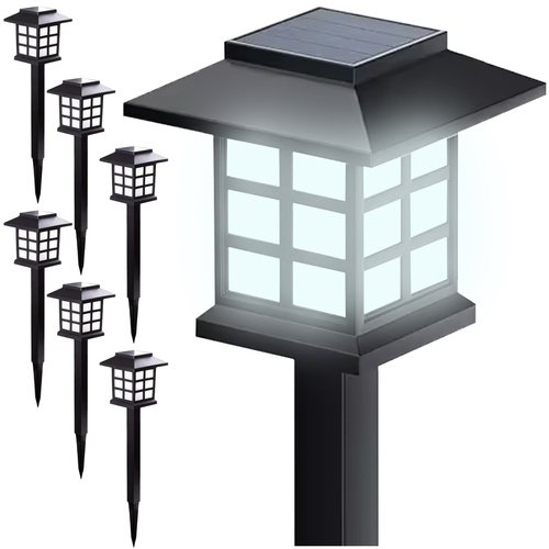 Gardlov 25421 Zahradní solární lampy, 37 cm, IP44, 6 ks