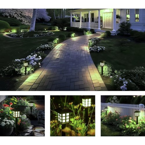 Gardlov 25421 Zahradní solární lampy, 37 cm, IP44, 6 ks